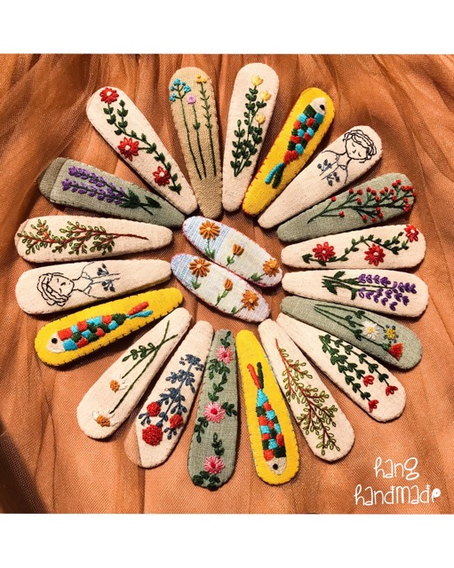 Kẹp tóc thêu tay