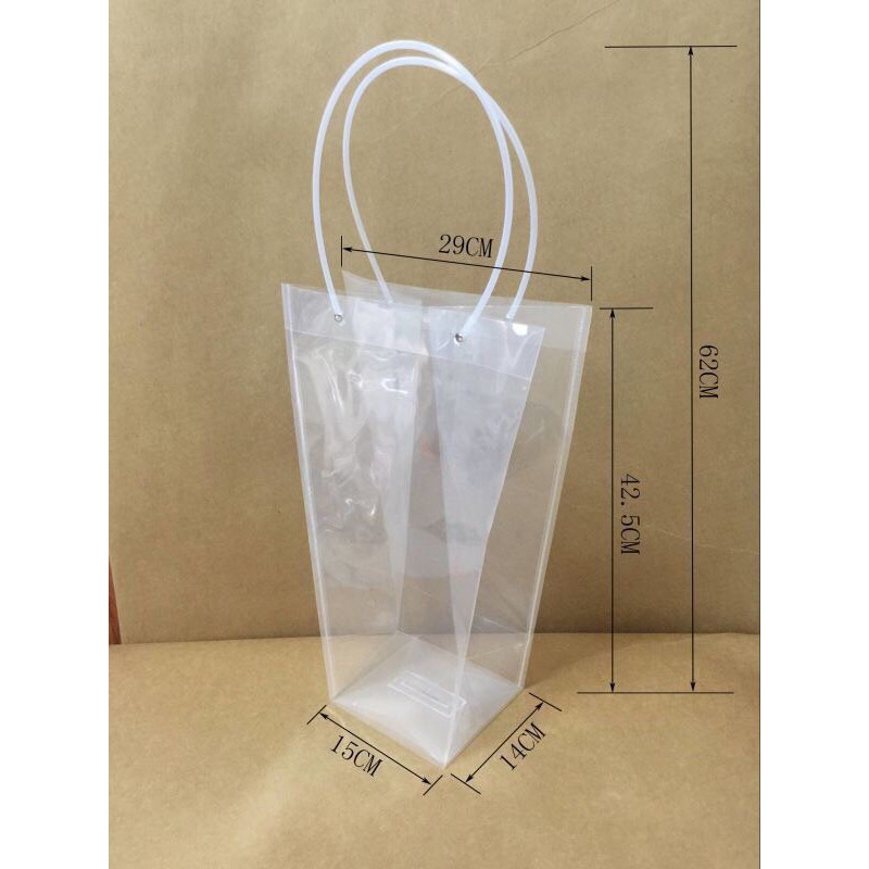Set 5-10 túi nhựa trong suốt đựng hoa/ đựng quà/ đựng hộp bánh sinh nhật siêu sang và lịch sự