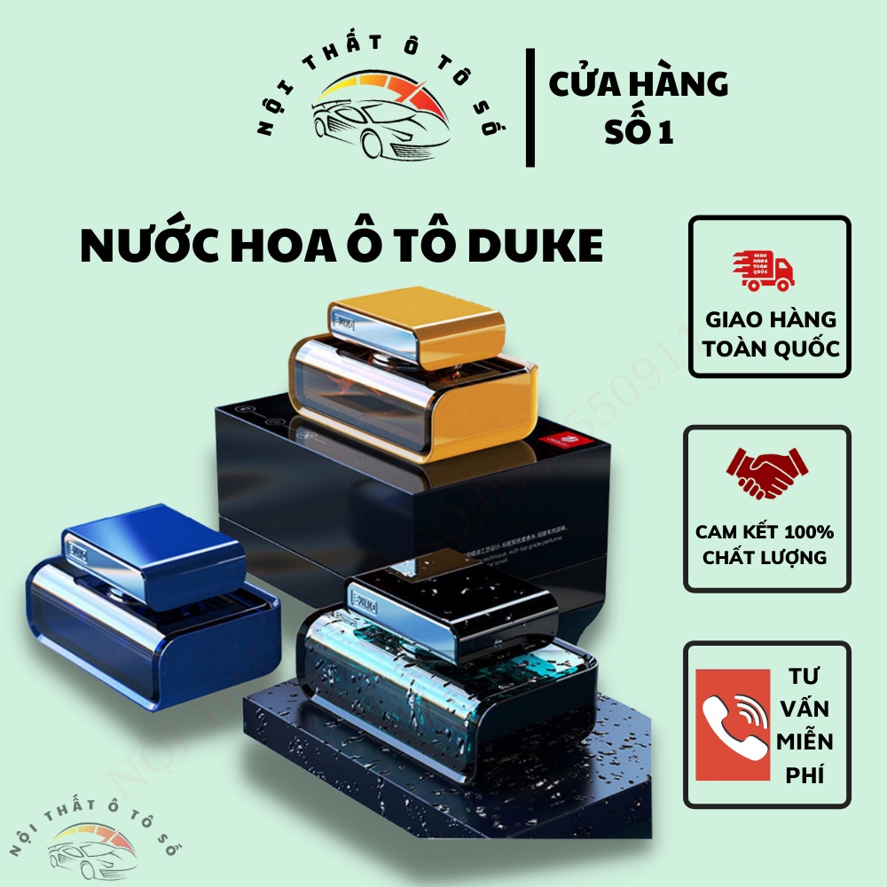 Nước hoa dầu thơm khử mùi chống say xe ô tô cao cấp DUKE cao cấp 50ml đặt taplo xe.