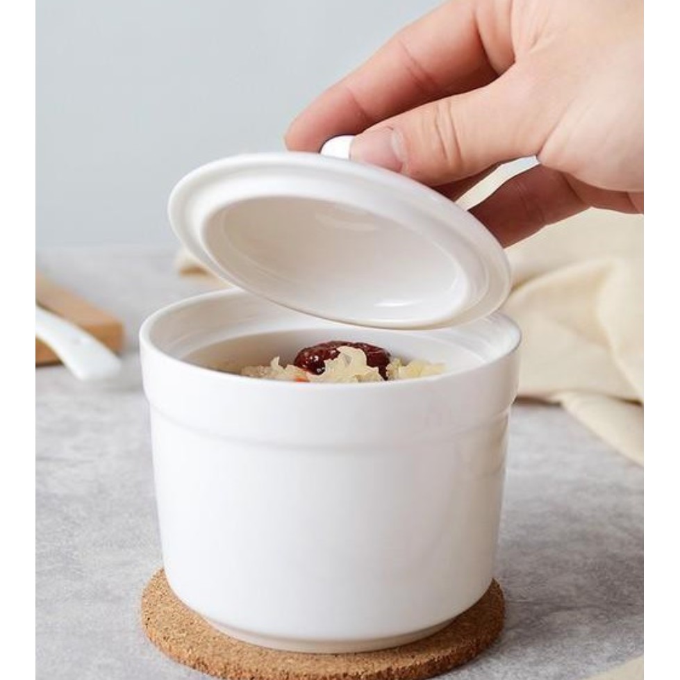 [GIÁ SIÊU RẺ] THỐ SỨ CHƯNG YẾN CAO CẤP// Ceramics soup bowl with lid household stew pot stew bird's nest | BigBuy360 - bigbuy360.vn