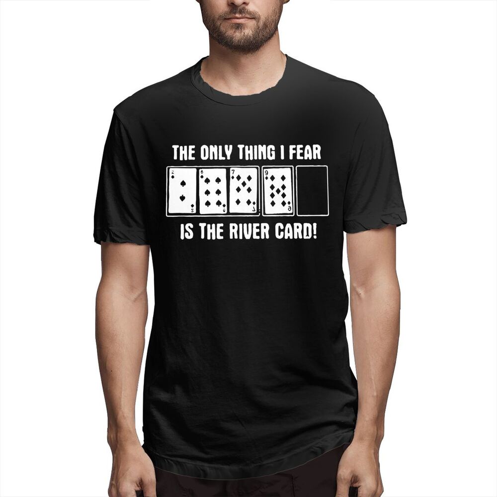 Áo Thun Tay Ngắn Cổ Tròn Màu Đen In Hình Lá Bài Poker Vui Nhộn Thời Trang Cho Nam