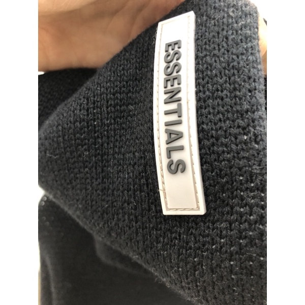 ⚜[Nguyên Bản] Áo hoodie len Fear of God Essentials Knit Black, Áo khoác có mũ FOG cao cấp form rộng oversize