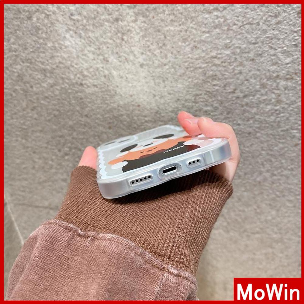 Ốp điện thoại silicon trong suốt chống va đập hình cún dễ thương thích hợp cho iPhone 13 Pro Max 12 Pro Max 11 7 Plus
