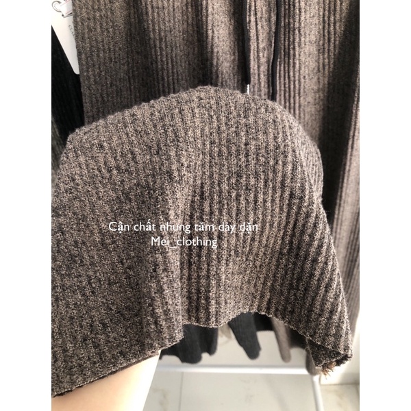 [Ảnh thật/hàng QC] Quần nhung tăm ống rộng Quảng Châu dày dặn, chun bụng dễ mặc