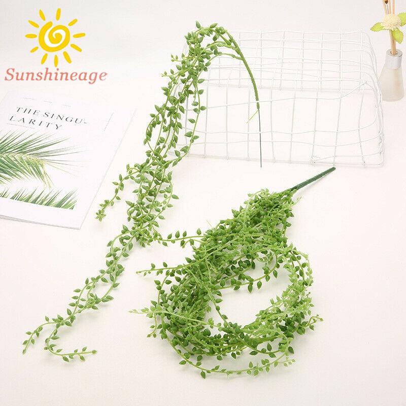 2Pcs Artificial Hanging Vine Leaf Silk Garland Plants Home Wedding Party Decoration