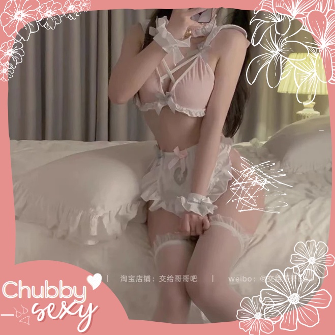 Cosplay Thỏ Hồng Lolita - Set Hoá Trang Bé Thỏ Bikini 8 Chi Tiết Quyến Rũ Gợi Cảm Kích Thích - CPL47 - Chubby.Sexy