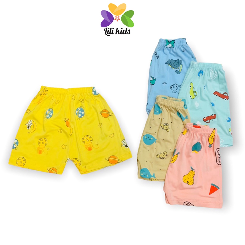 quần đùi cho bé trai bé gái LILIKIDS quần chục đùi họa tiết chất mềm mịn QC18
