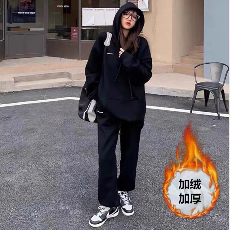 Set áo hoodie quần jogger nỉ QC