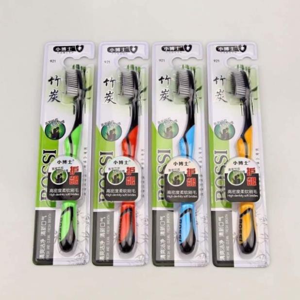 Combo 5 BÀN CHẢI ĐÁNH RĂNG THAN TRE HOẠT TÍNH BOSSI