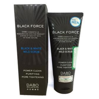 Sữa rửa mặt Nam trắng da sạch mụn Dabo Black Force Hàn Quốc 120ml - Hàng Chính Hãng