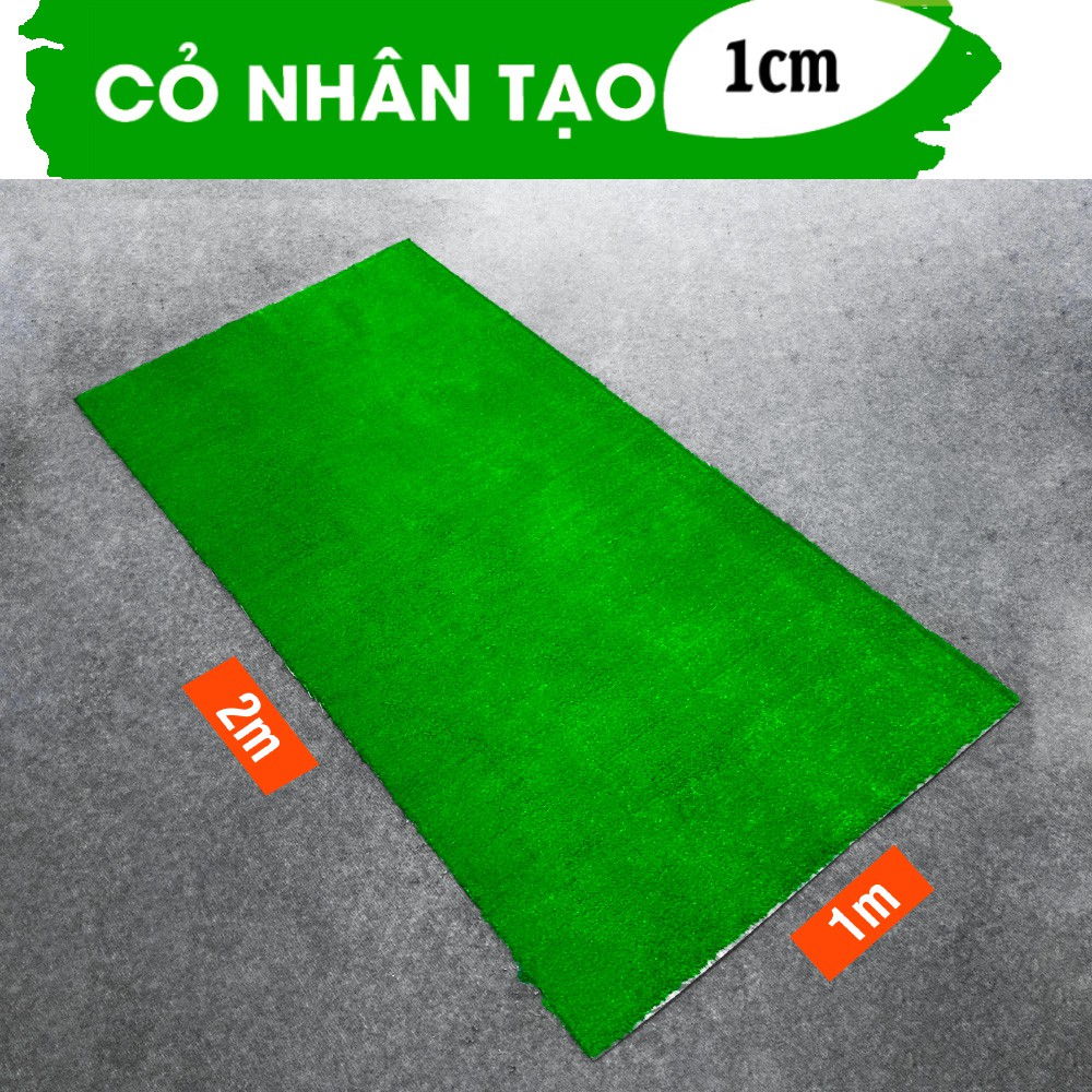 Cỏ nhân tạo giá rẻ loại cỏ cao 1cm kích thước 2m x 1m