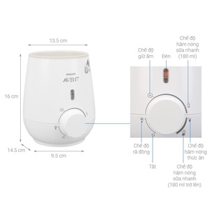 Máy hâm sữa đơn Philips Avent SCF355/00
