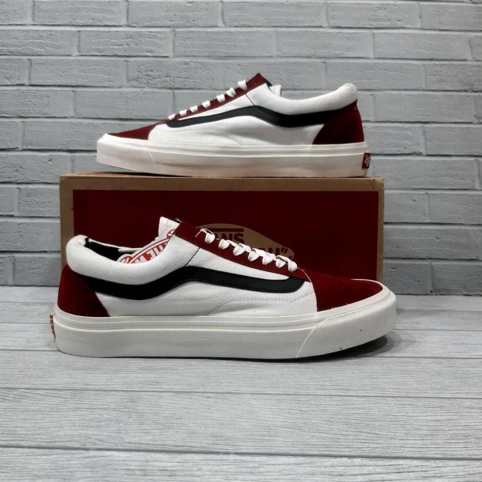 VANS (Lvs) Giày thể thao màu đen IN chữ Old SKOOL OFF WHITE MARRON BLACK PREMIUM QUALY MADE IN CHIN