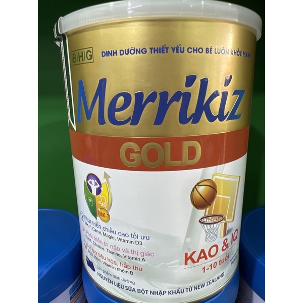 Sữa Bột Merrikiz Gold KaoIQ 900g dành cho bé từ 1-10 tuổi