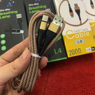 Cáp Sạc Type C 2m L8 Sạc Nhanh