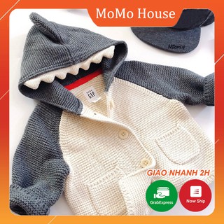 [FS + Hoàn 30k Xu] Áo Len Mũ Cá Mập Cho Bé MoMo House
