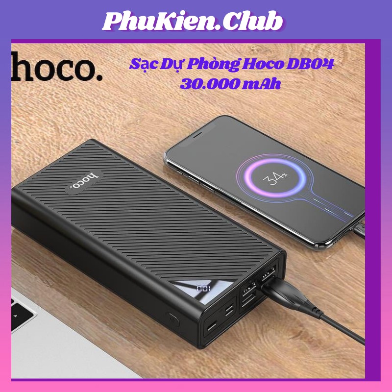 Sạc Pin Dự Phòng Hoco DB04 - Dung Lượng 30.000 mAh - Hàng Chính Hãng