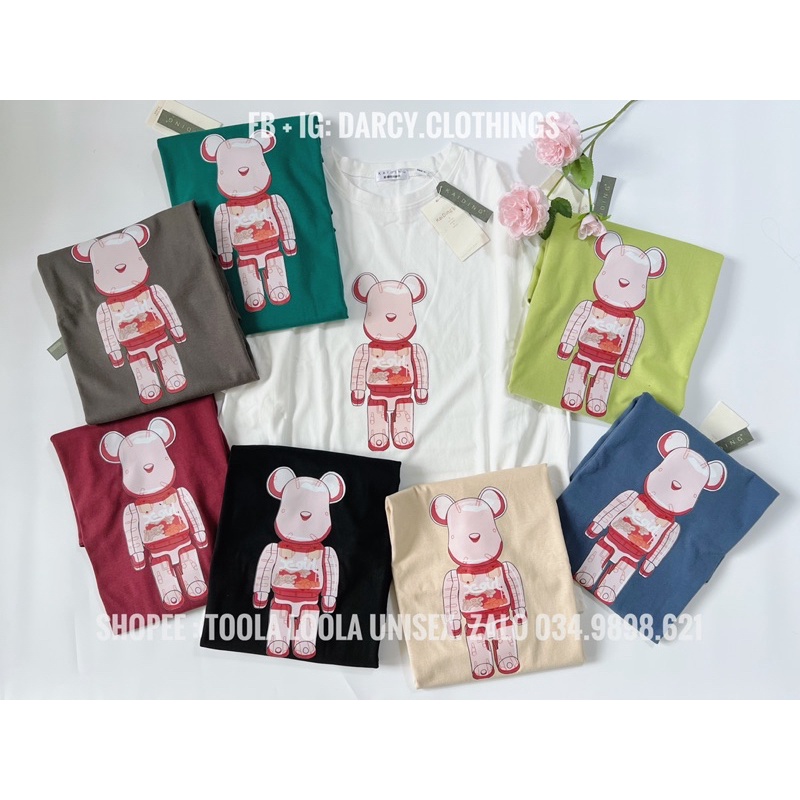áo thun 3158 Gấu bearBrick ✨ FREESHIP ✨ áo thun unisex cotton khô