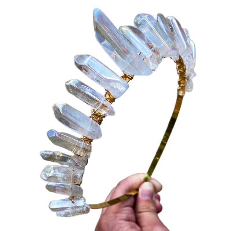 Cài Tóc Hình Vương Miện Đính Đá Thời Trang Cho Cô Dâu