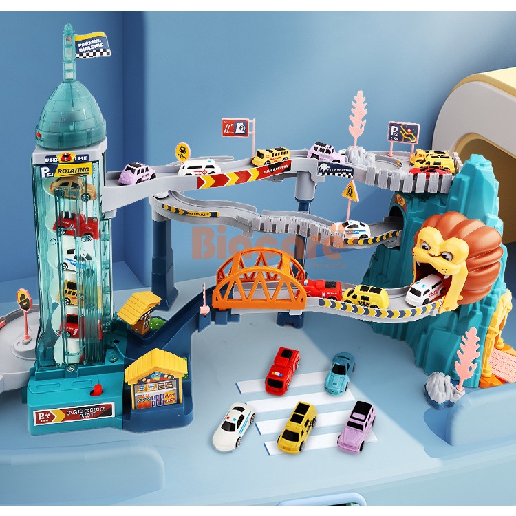 Đồ chơi trẻ em đường hầm sử tử kết hợp tháng máy lâu đài, đồ chơi cao cấp cho bé yêu