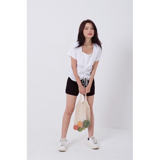 Áo cổ vuông rút dây Elly clothing