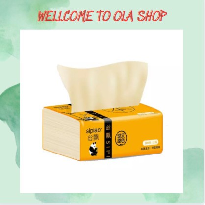 (FREE SHIP) Giấy Ăn Than Tre Gấu Trúc Hoạt Tính Siêu Dai SIPIAO Cao Cấp <3