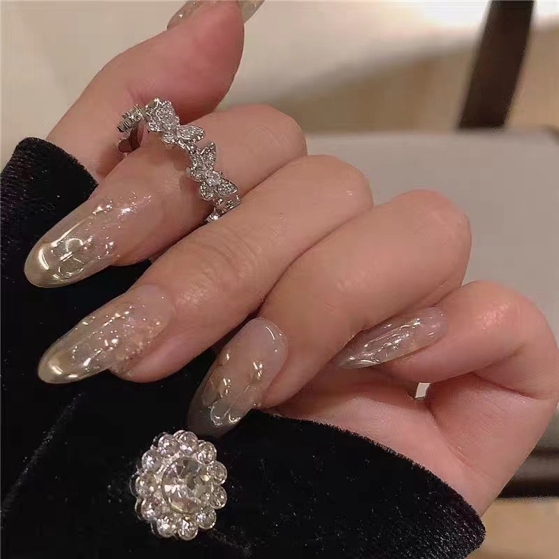 Nhẫn Mở Hình Bướm Đính Đá Zircon Phong Cách Hàn Quốc