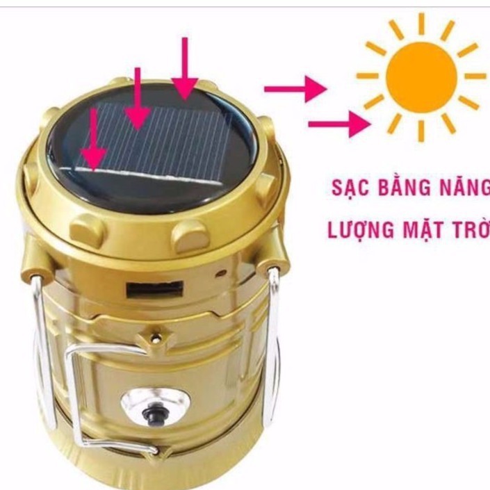 [ 3 trong 1 ] Đèn pin - Đèn bão LED năng lượng mặt trời 3 trong 1