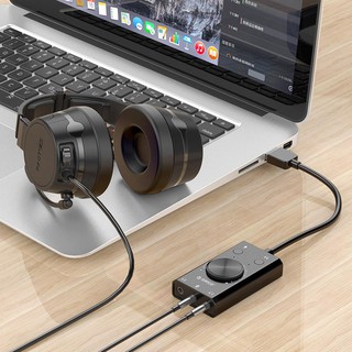 ORICO SC2 External USB Sound Card Volume Adjustable Audio Card Adapter PC