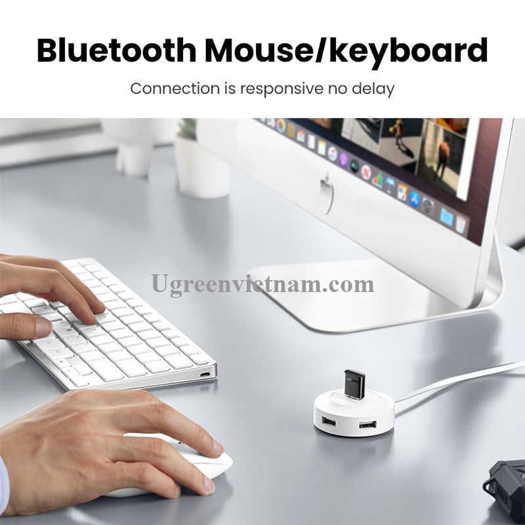 USB Bluetooth 5.0 Dành Cho Laptop, PC Cao Cấp UGREEN US192 CM390 Chính Hãng