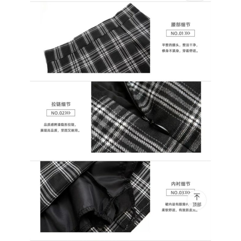 Chân váy dáng chữ A kẻ caro dành cho nữ Ulzzang | BigBuy360 - bigbuy360.vn