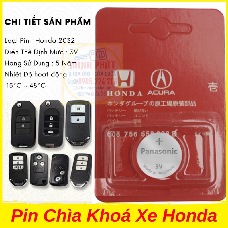 Pin Chìa Khoá Xe Honda Civic City Accord CRV HRV