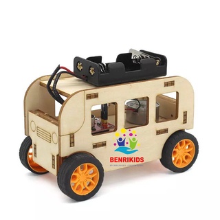 Đồ chơi thông minh lắp ráp xe bus điều khiển bằng âm thanh phương pháp stem ứng dụng khoa học kỹ thuật