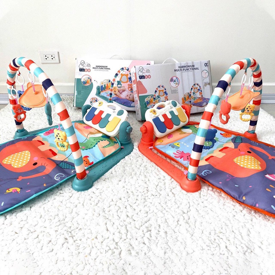 [Haobaby Shop] Thảm nằm chơi cho bé có nhạc - thảm đàn cho trẻ sơ sinh vận động Baby Gym Mat, Chính Hãng