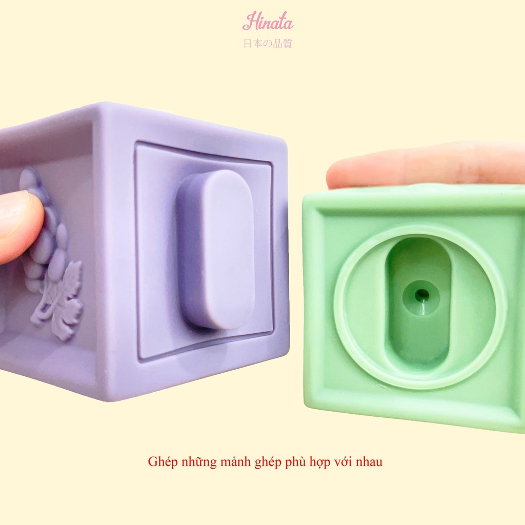 Bộ đồ chơi khối lắp ráp âm nhạc dành cho béHINATA - Chạm nổi 3D những họa tiết dễ thương BDC33