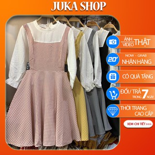 Váy xếp ly cổ bèo - Đầm công chúa nhiều màu Juka Shop