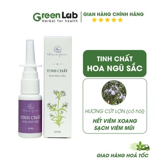 Xịt mũi tinh chất hoa ngũ sắc GreenLab ngừa viêm xoang, viêm mũi, nghẹt mũi 20ml