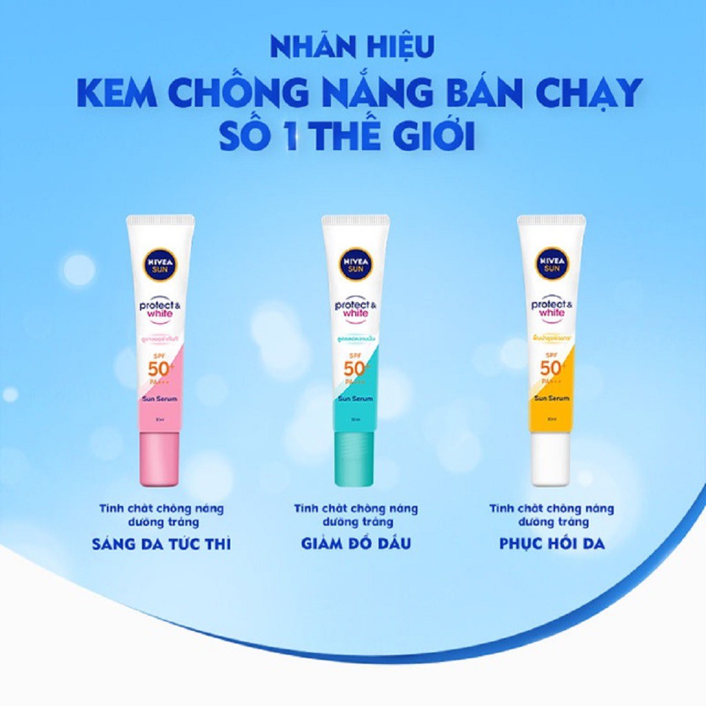 Tinh Chất Chống Nắng NIVEA Dưỡng Trắng Và Kiểm Soát Dầu SPF50+ PA+++ (30ml) - 86060