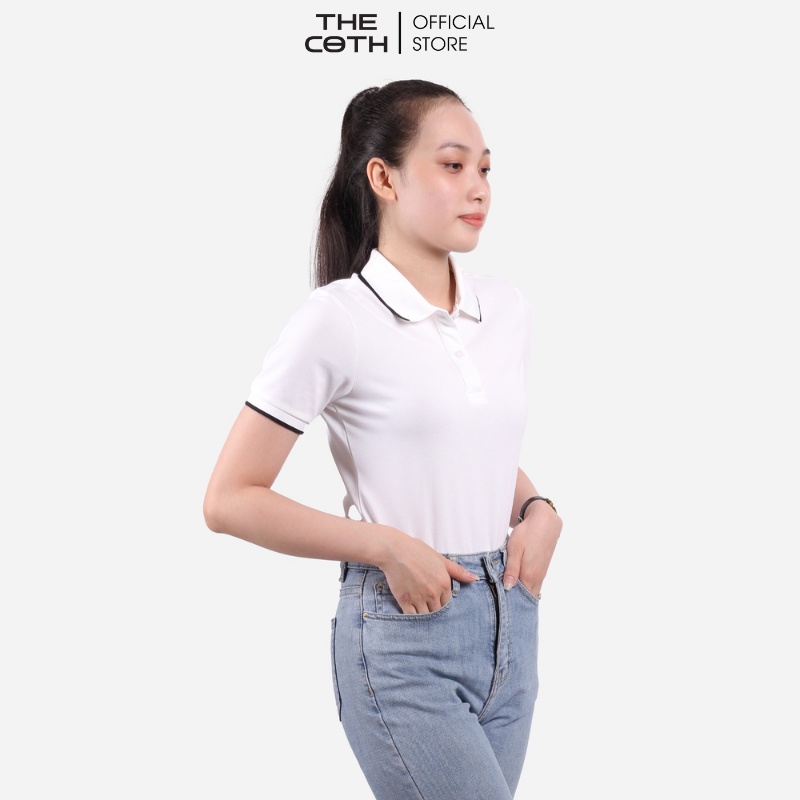 Áo Polo nữ cao cấp  mặc cực mát mẻ thiết kế đơn giản sang trọng Thương Hiệu The Coth PL2F0101