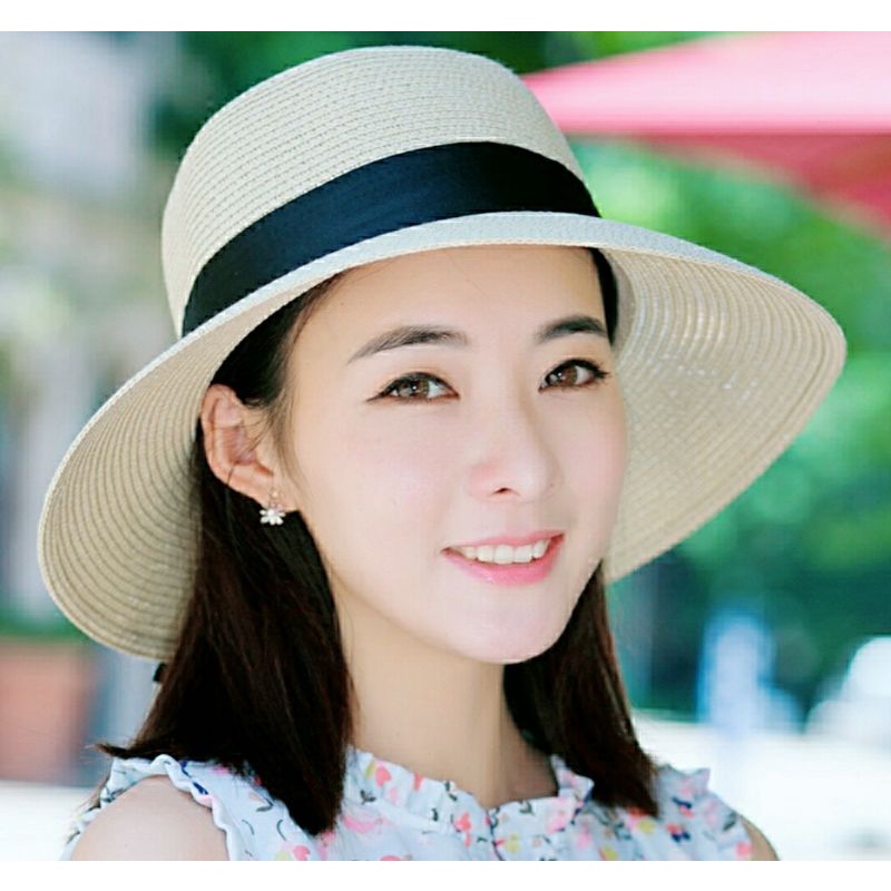 Nón rộng vành nữ  mũ đi biển đẹp thời trang Hàn Quốc