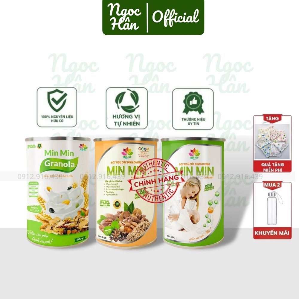 Ngũ Cốc Lợi Sữa - Mẫu mới 29 loại Hạt, Bột Ngũ Cốc Min Min (500GAM)