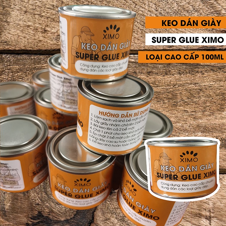 Keo dán giày nhiệt Super Glue Ximo cao cấp siêu dính dùng nhiệt trong suốt, chịu nước tốt 100ml KDG07