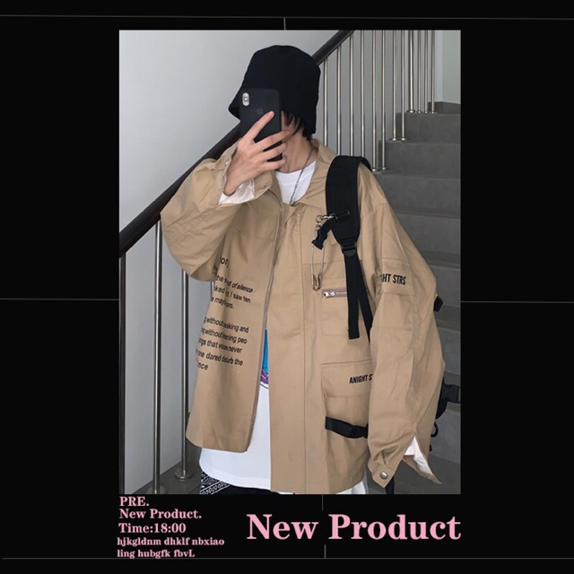 Áo khoác jackets kaki unisex