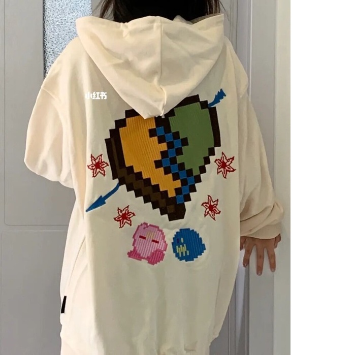 Áo Khoác Sweater Dáng Rộng In Hoạt Hình Kiểu Hàn Quốc Xinh Xắn Cho Các Cặp Đôi