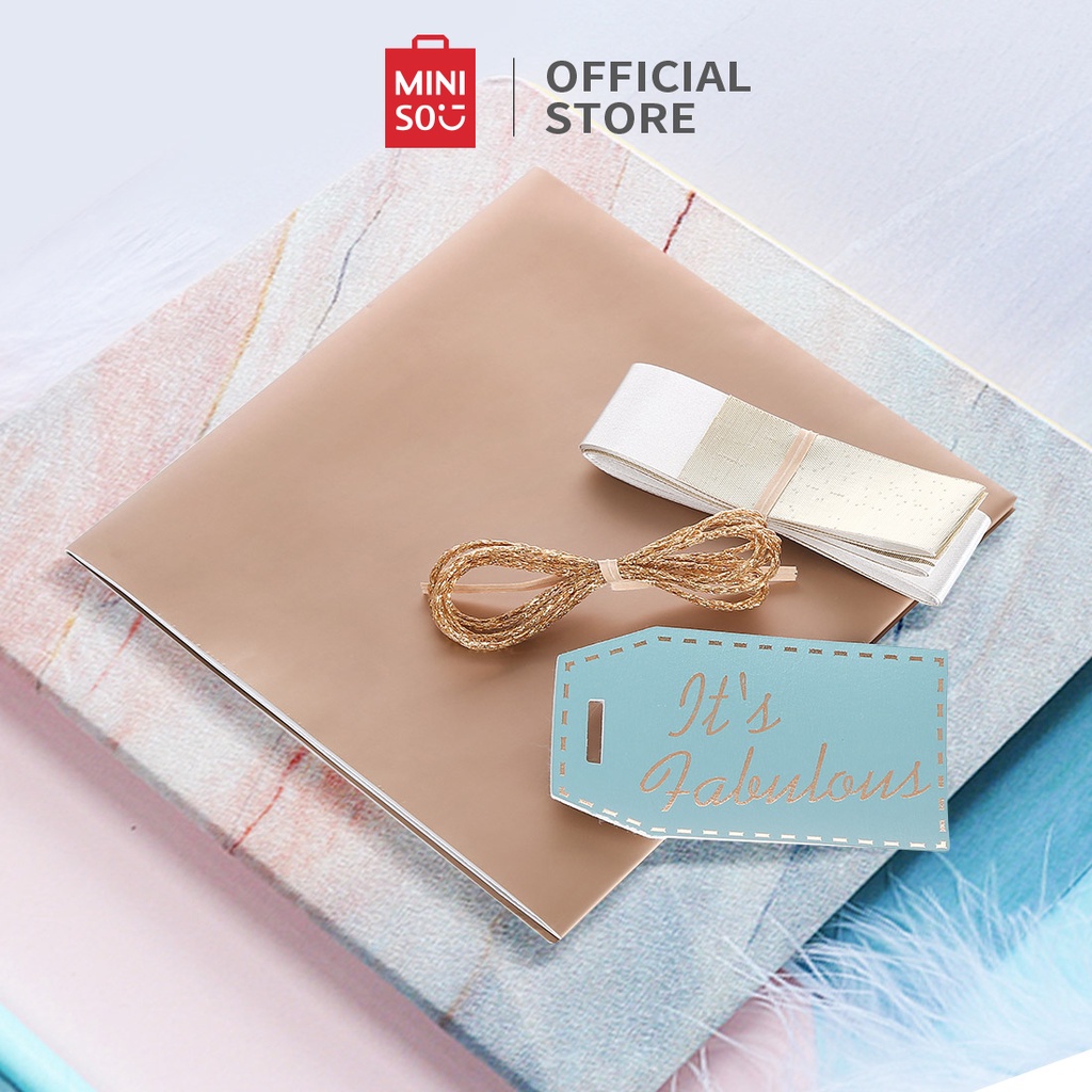 [Mã LIFECPMALL giảm 12% đơn 250K] Bộ nguyên liệu làm hộp quà (vàng) Miniso