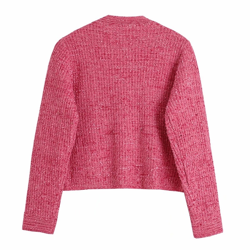 Áo cardigan tweed dài tay Z*ra mẫu mới 2021