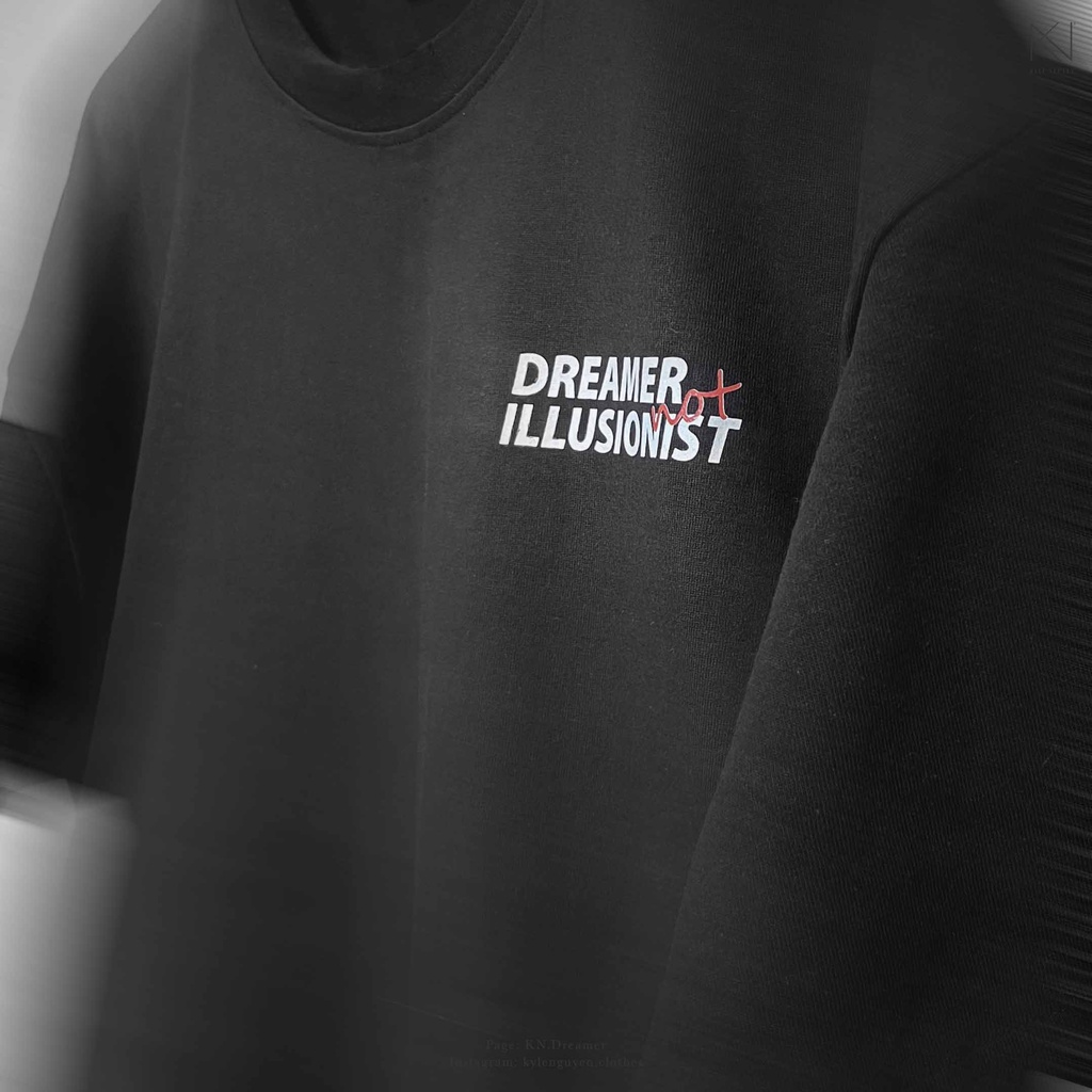 ÁO THUN COTTON OVERSIZE_ĐEN_SIGNATURE TEE