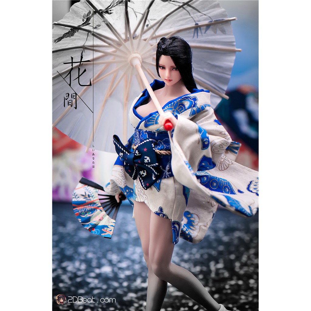 Set Trang Phục Nữ 1/6 Kimono Nhật Bản dành cho Phicen Hot Toys UD Jiaoudoll, Doll