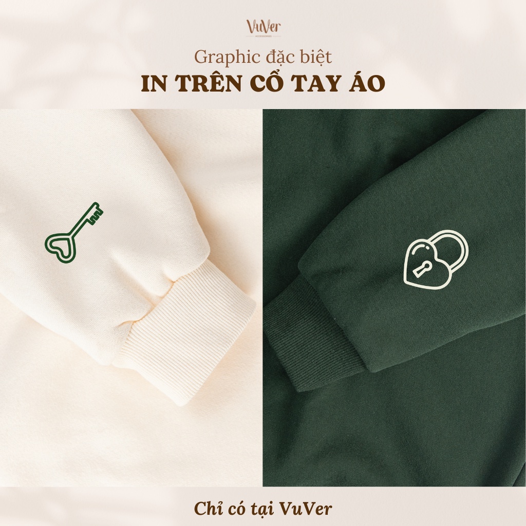 Áo nỉ bông unisex nam nữ - EUPHORIA - Tặng 4 ảnh in khi chọn gói quà - vuver.vn