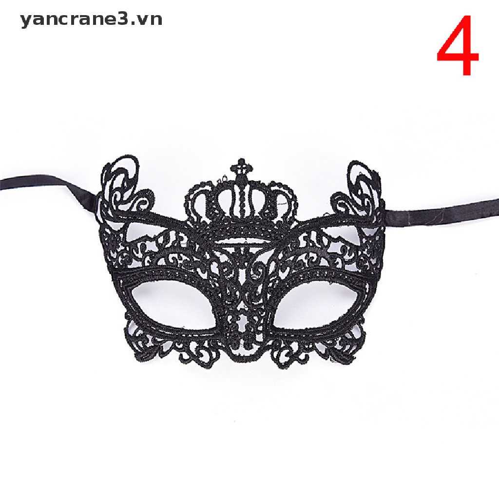 Mặt Nạ Che Mắt Màu Đen Phối Ren Hóa Trang Tiệc Dạ Hội Cho Nữ yancrane3.vn}